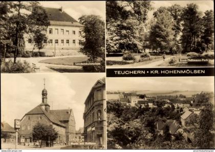 CPA Teuchern im Burgenlandkreis, Landambulatorium. Ernst-Thälmann-Platz, Markt, Rathaus