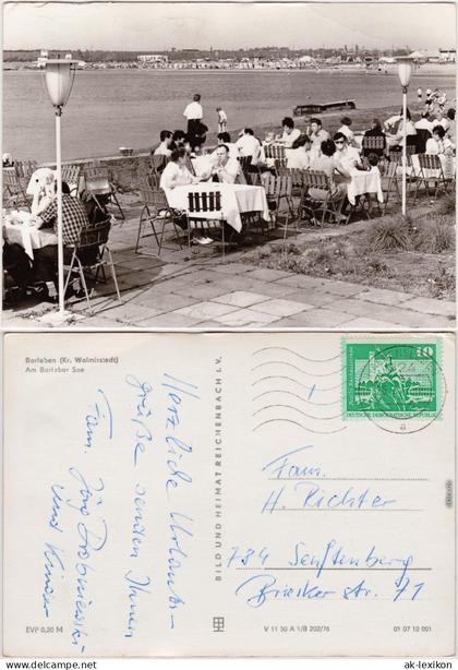 Foto Ansichtskarte Barleben Am Barleber See, Tische mit Gästen 1976