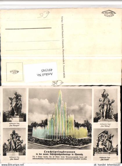 491545,Chemnitz Leuchtspringbrunnen Statuen Mehrbildkarte