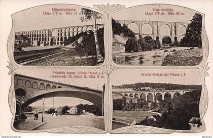 AK Vogtland Brücken Sachsen Vogtland ungelaufen Postkarte Panorama