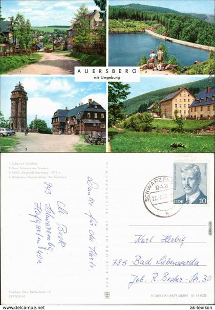 Auersberg (Erzgebirge) Luftkurort Carlsfeld,  Konsum-Hotel Am Auersberg 1974
