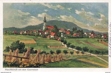 Blick auf Hochkirch mit dem Czorneboh Sachsen Postkarte AK 1925