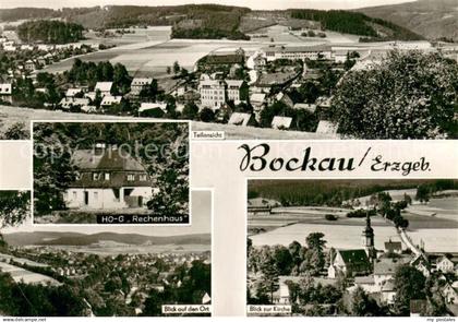 Bockau Erzgebirgskreis Panorama HOG Rechenhaus Ortsansicht Kirche