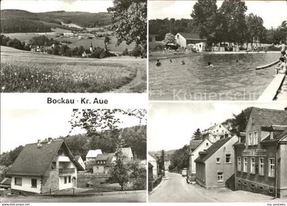 Bockau Erzgebirgskreis Panorama Schwimmbad Dorfpartie