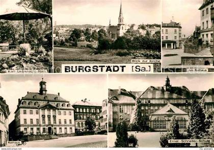 Burgstaedt Sachsen Karl Liebknecht Hain Kirche Rathaus Ernst Schneller Schule