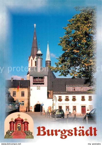 Burgstaedt Sachsen Markt Saigerturm Stadtkirche