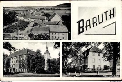 CPA Baruth Malschwitz in der Oberlausitz, Schloss, Wirtschaftsbank, Blick vom Kirchturm