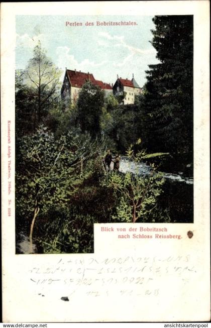 CPA Bieberstein Reinsberg in Sachsen, Blick zum Schloss