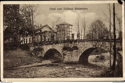CPA Bieberstein Reinsberg in Sachsen, Zollhaus, Brücke