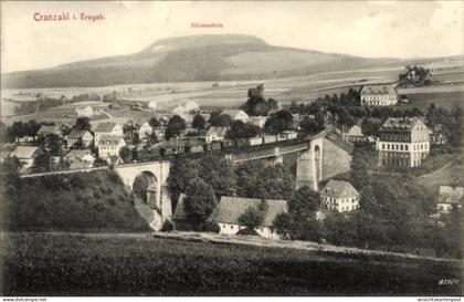 CPA Cranzahl Sehmatal im Erzgebirge, Gesamtansicht mit Bärenstein