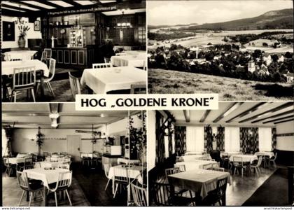 CPA Cranzahl Sehmatal im Erzgebirge, HOG Goldene Krone, Panorama, Innenansichten