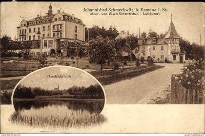 CPA Johannisbad Schmeckwitz Oberlausitz, Moor- und Eisen-Schwefelbad, Handricksteich