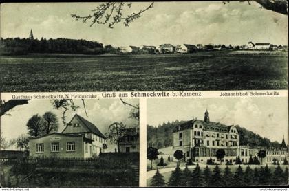 CPA Johannisbad Schmeckwitz Oberlausitz, Totale, Gasthof Schmeckwitz