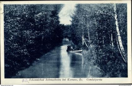 CPA Johannisbad Schmeckwitz Räckelwitz Oberlausitz, Gondelpartie