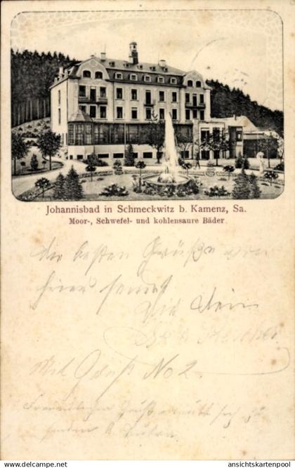 CPA Johannisbad Schmeckwitz Räckelwitz Oberlausitz, Hotel, Moor-, Schwefel- und kohlensaur Bäder
