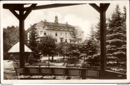 CPA Johannisbad Schmeckwitz Räckelwitz Oberlausitz, Kurhaus Johannisbad, Liegehalle