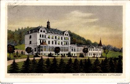 CPA Johannisbad Schmeckwitz Räckelwitz Oberlausitz, Moor und Eisenschwefelbad, Inh. Dr. med. Rachel