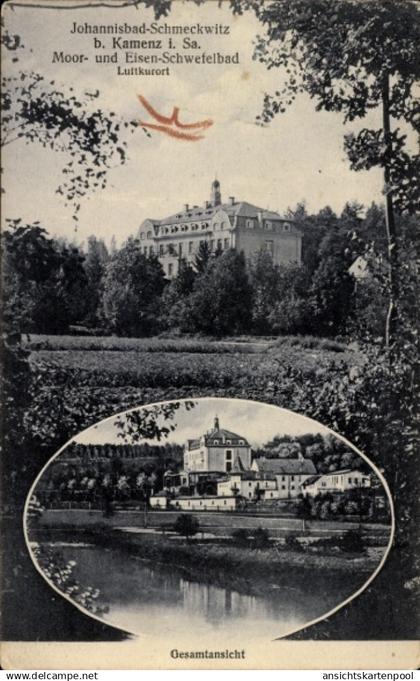 CPA Johannisbad Schmeckwitz Räckelwitz Oberlausitz, Moorbad, Eisen-Schwefelbad