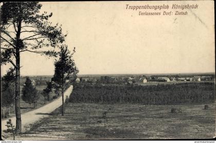 CPA Königsbrück in der Oberlausitz, Truppenübungsplatz, verlassenes Dorf Zietsch
