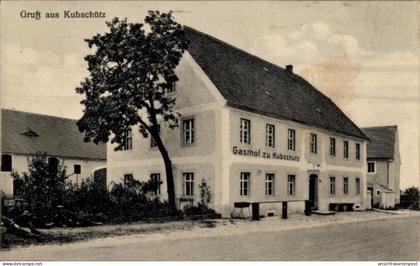 CPA Kubschütz in Sachsen, Gasthof zu Gebäude, Baum, Straße