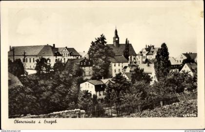 CPA Obercrinitz Crinitzberg in Sachsen, Ortsansicht mit Kirche