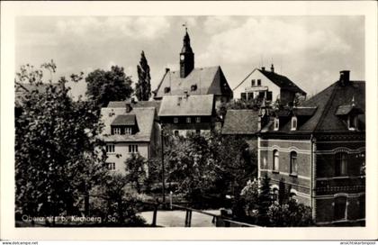 CPA Obercrinitz Crinitzberg, Wohnhäuser, Kirchturm