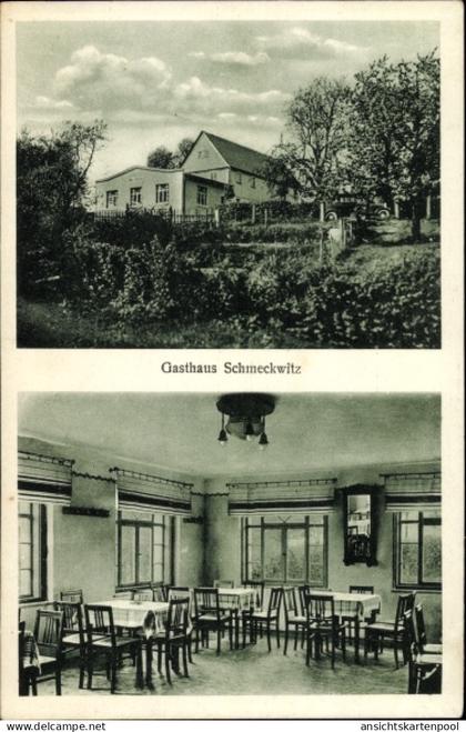 CPA Schmeckwitz Oberlausitz, Gasthaus, Innenansicht