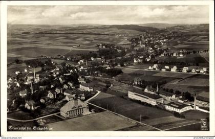 CPA Sehmatal Cranzahl im Erzgebirge, Fliegeraufnahme, Turnerheim