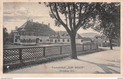 Fremdenhof Zum Weber in Kirschau Ober-Lausitz Sachsen Postkarte AK 1923