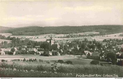 Friedersdorf Loebau Oberlausitz Sachsen Dorfpanorama Kirche Wohnhaeuser Felder H