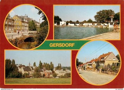 Gersdorf Hohenstein-Ernstthal Rathaus Oberschule Freibad Teilansicht Am Siedlerb