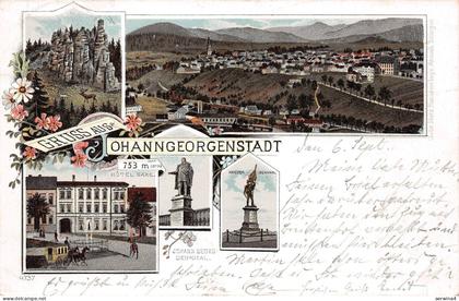 Gruss aus Johanngeorgenstadt Hotel Saxe Postkarte AK 1899