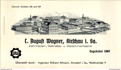Lithographie Kirschau in Sachsen, C. August Wagner Maschinenfabrik