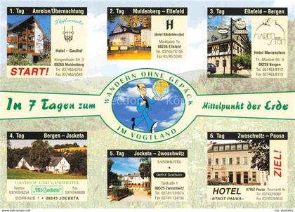 Muldenberg Vogtland Wandern ohne Gepaeck im Vogtland Ellefeld Bergen Jocketa Zwo