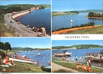 Poehl Vogtland Talsperre Poehl Staumauer Stausee Strand Bootsanleger