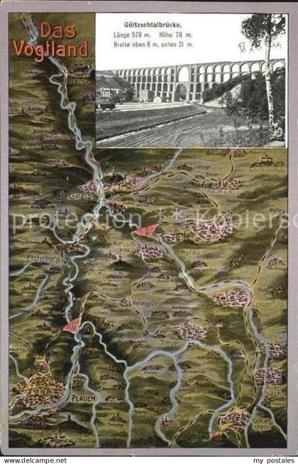 Reichenbach Vogtland Das Vogtland aus der Vogelperspektive Goeltzschtalbruecke V