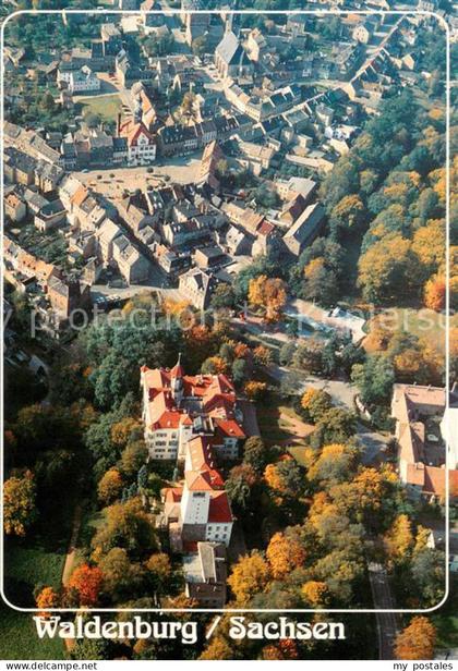 Waldenburg Sachsen Fliegeraufnahme mit Schloss und Innenstadt
