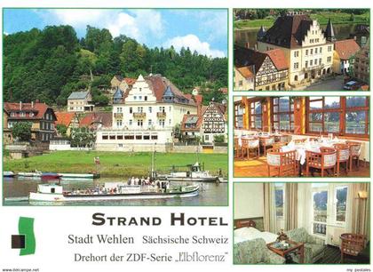 Wehlen Sachsen Strand Hotel Stadt Wehlen Gastraum Zimmer Fahrgastschiff
