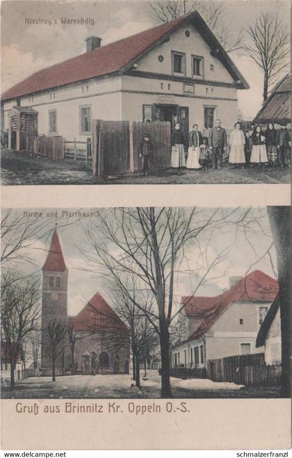 AK Brinnitz Brynica Laden Gasthof Niestroy a Lugnian Lubniany Kupp Kup Buchendorf Murow Klein Groß Döbern Oppeln Opole