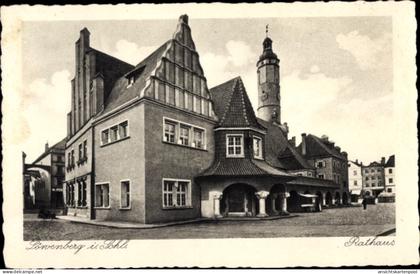 CPA Lwówek Śląski Löwenberg Schlesien, Rathaus