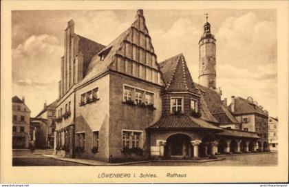 CPA Lwówek Śląski Löwenberg Schlesien, Rathaus