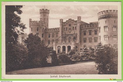 voyo SZCZODRE (SIBYLLENORT i. Schl.) Schloß  - Mittelbau Südfront 1915 Postal Used Feldpost