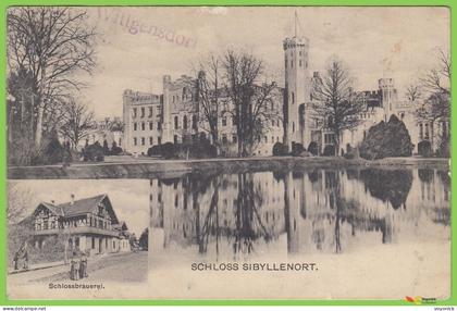voyo SZCZODRE (SIBYLLENORT i. Schl.) Schloss und Brauerei 1909 Postal Used