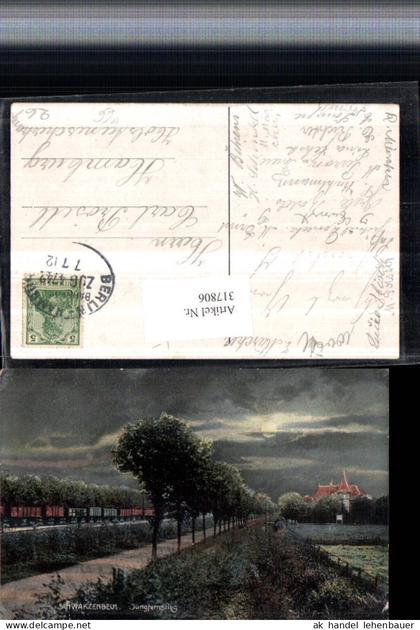 317806,Schwarzenbeck Jungfernstieg Eisenbahn Mondschein Bahnpost Zug 4742 Berlin – Hamburg