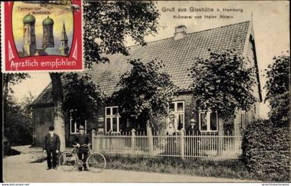 CPA Glashütte Norderstedt in Holstein, Krämerei von Heinr. Ahlers