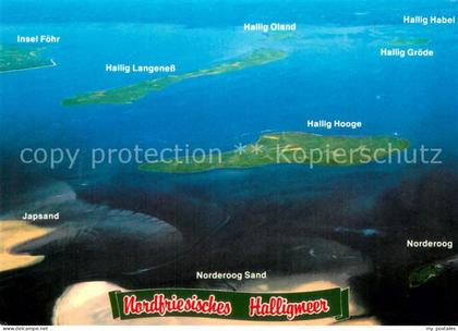 Hallig Hooge mit den Halligen Langeness Oland Habel Groede Japsand Norderoog San