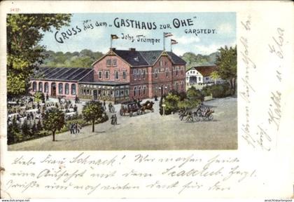 Lithographie Garstedt Norderstedt Schleswig Holstein, Gasthaus zur Ohe