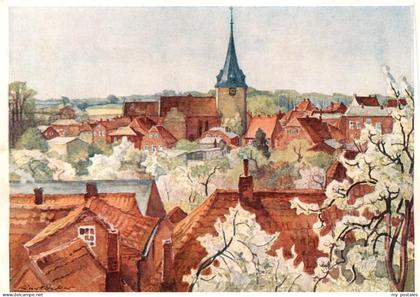 Luetjenburg Holstein Ortsmotiv Kuenstlerkarte