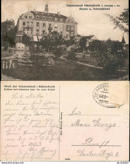 Schmeckwitz (Oberlausitz) Smjekecy Kurhaus Moor- und Schwefelbad 1909