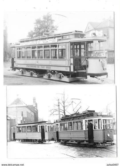 BERLIN SCHMOECKWITZ  (Allemagne) deux photographies  tramways électriques 1973 et 1976